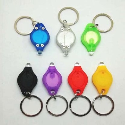 mini keychain with led light keyring promotion key holder light keychain