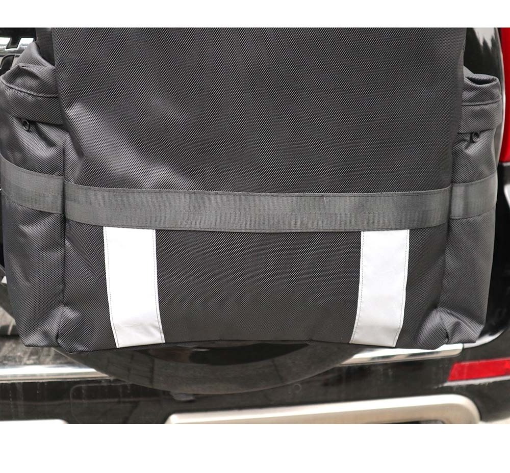 Adjustable Trunk Hanging Storage Bag Tyre Hanging Trash Bag for Hiking Travel Outdoor Use