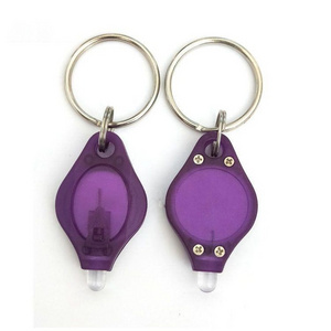 mini keychain with led light keyring promotion key holder light keychain