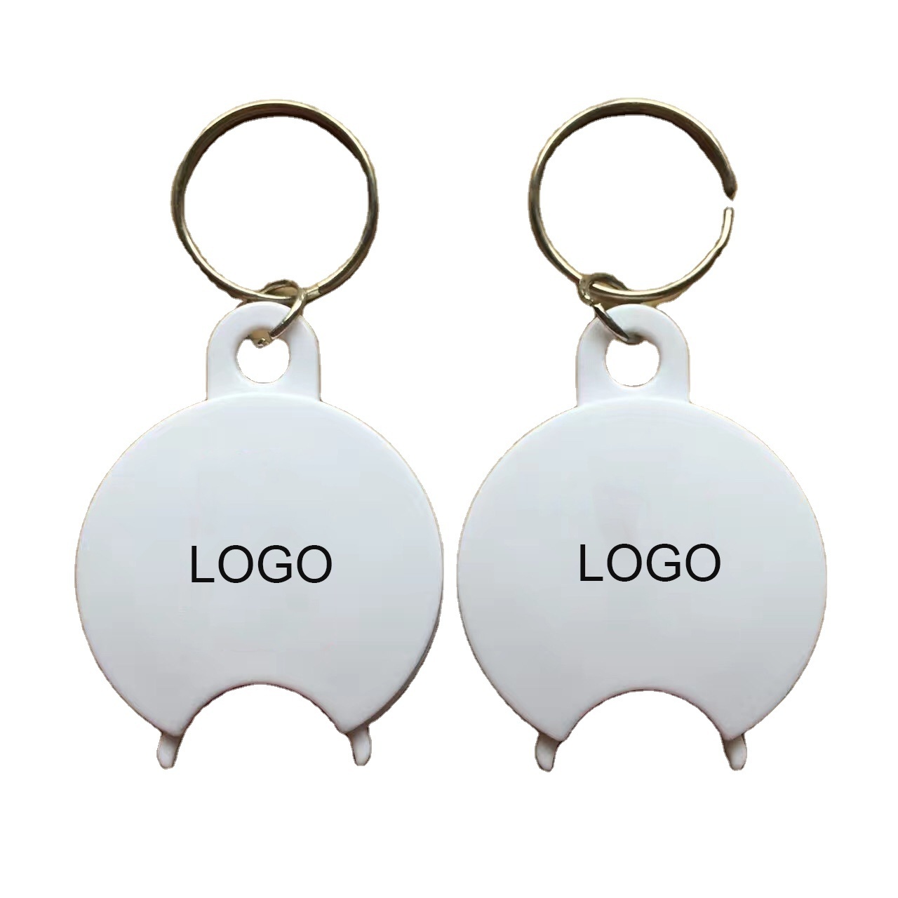 Wholesale Custom Promotional Gifts Round Shape Plastic Kechian Supermarket Shopping Cart Trolley  Coin