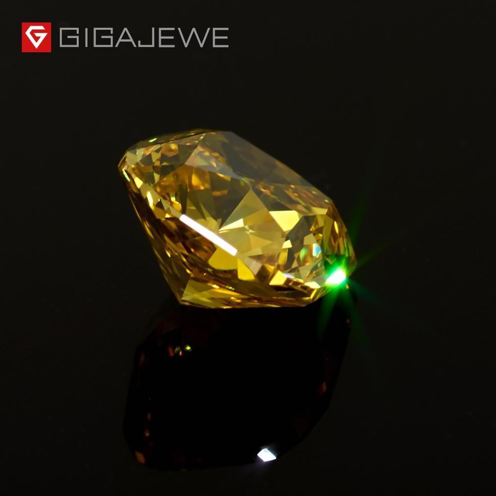 GIGAJEWE diamond cvd hpht Yellow  polished diamonds lab grown round cushion  brilliant cut man made Diamond