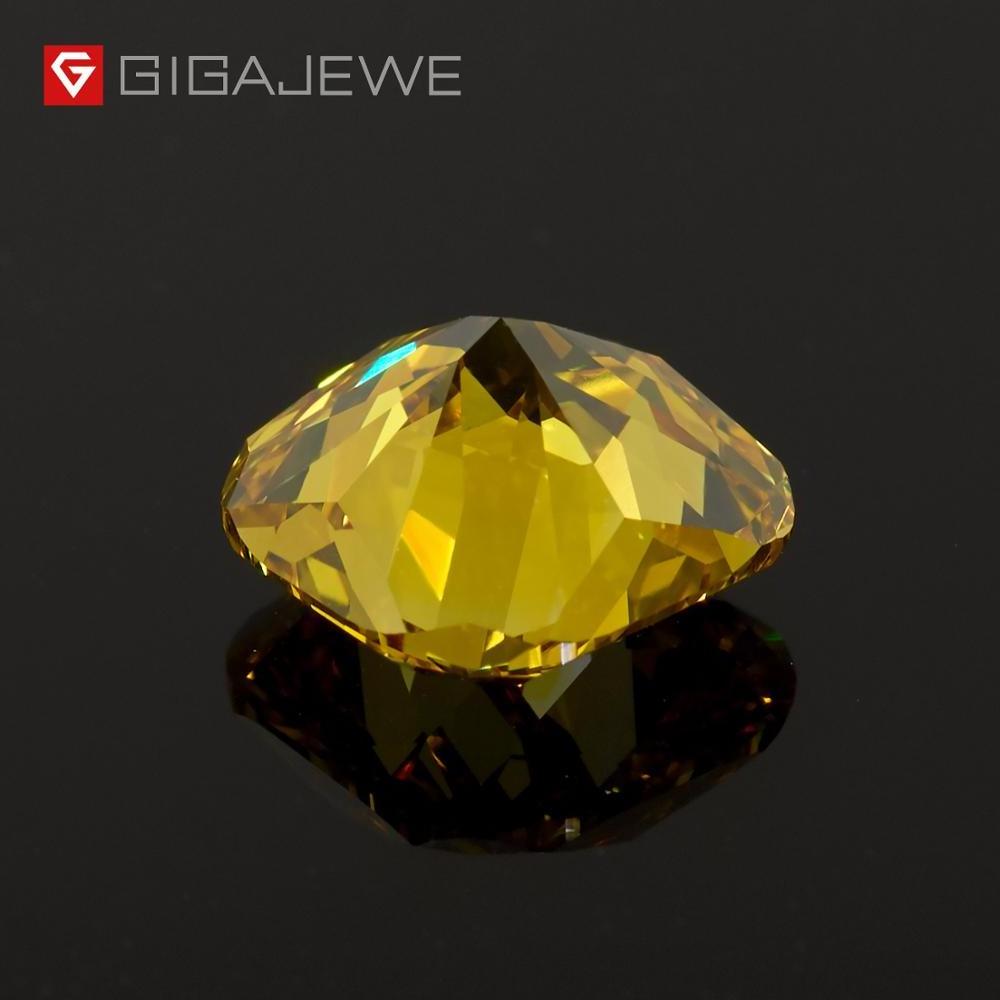 GIGAJEWE diamond cvd hpht Yellow  polished diamonds lab grown round cushion  brilliant cut man made Diamond