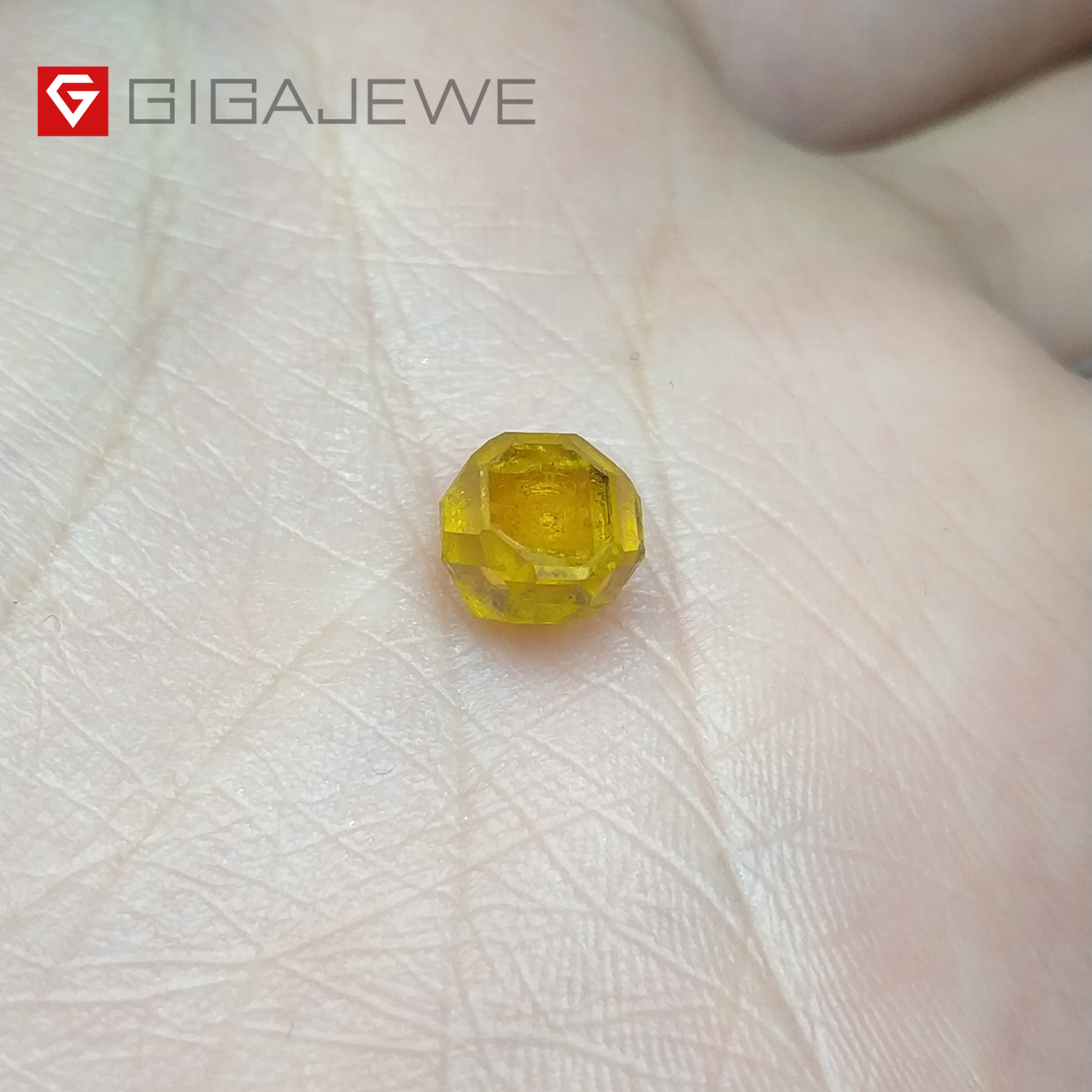 GIGAJEWE diamond CVD hpht Yellow  rough diamonds lab grown round cushion  brilliant cut man made Diamond