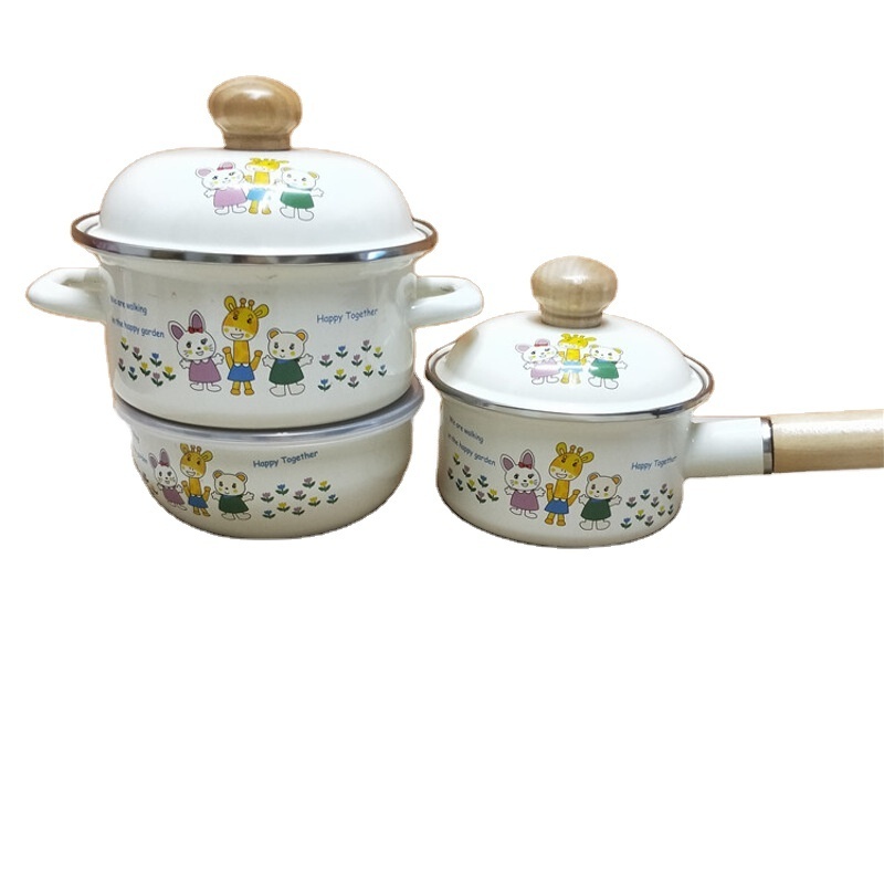 Enamel cookware sets mini sizes enamel pots camping enamel sets