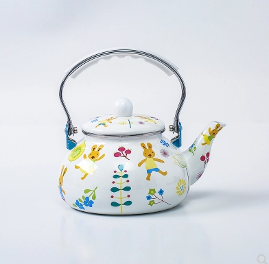 elegant enamel tea kettle