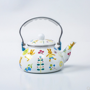 elegant enamel tea kettle