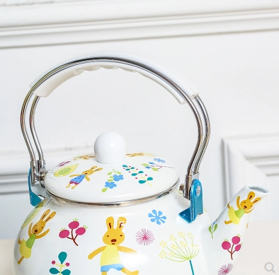 elegant enamel tea kettle