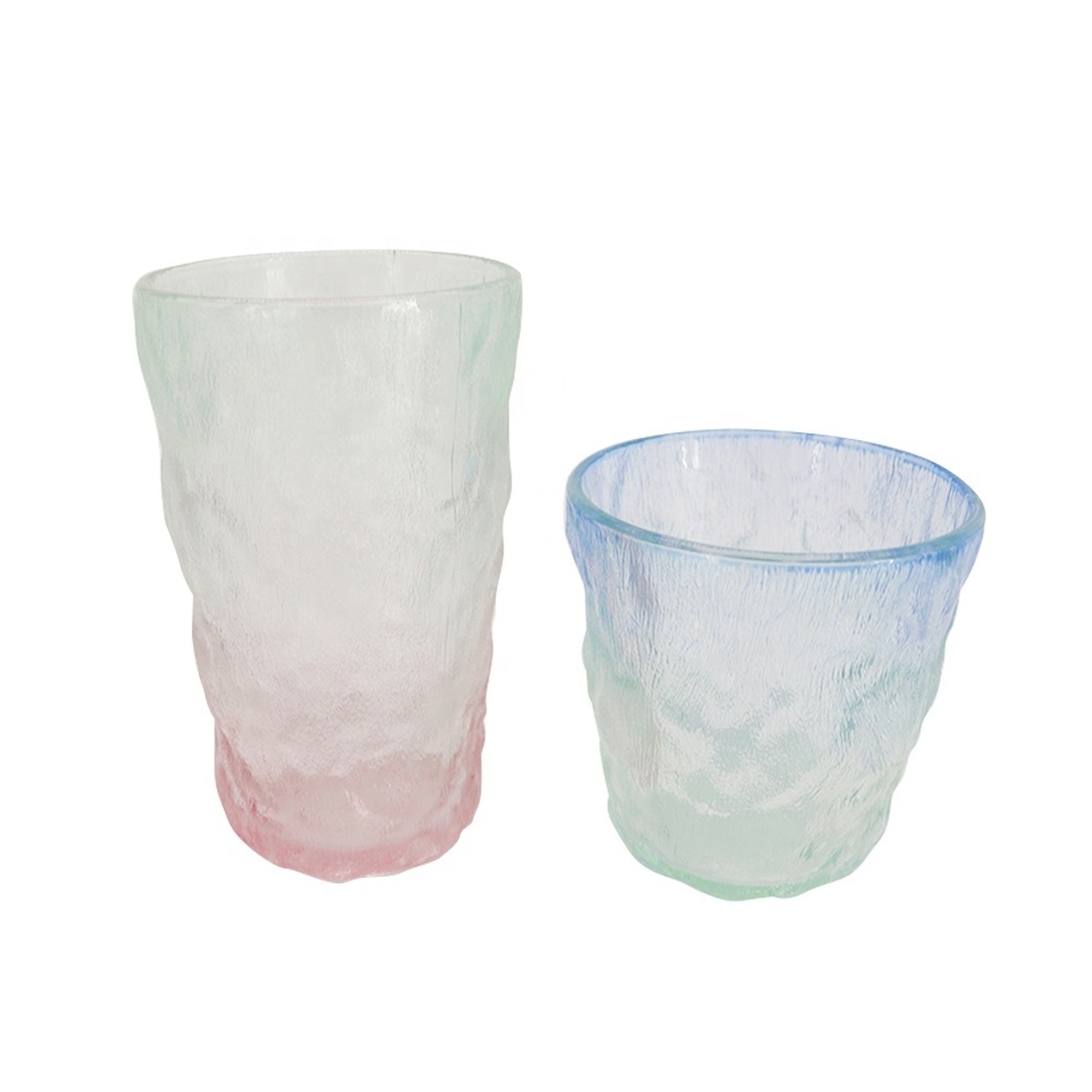 Custom Glassware Glacier Cups Glass Mugs Drinking Glasses Juice Glass For Drink Tea Set