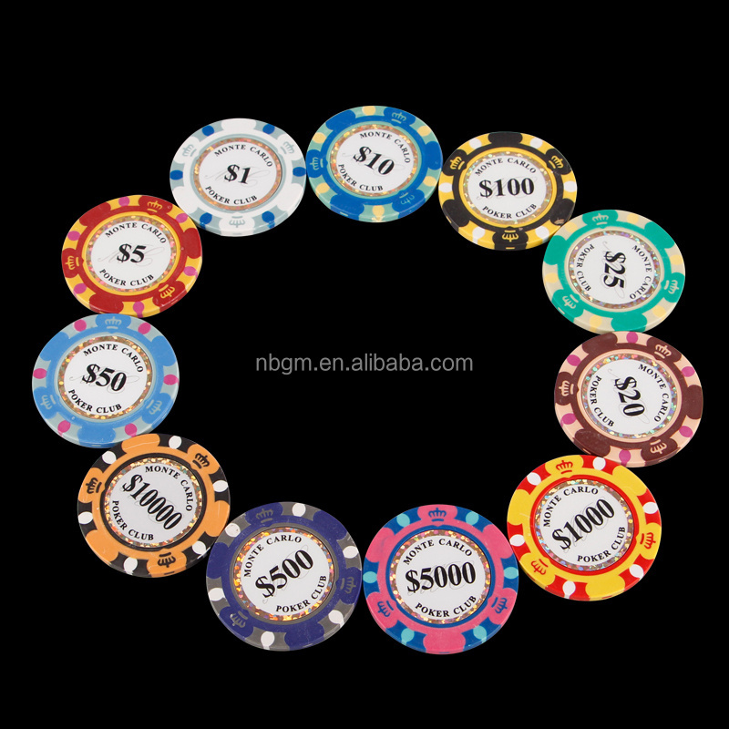 14g   3c monte carlo    Clay Poker Chips/Casino Poker Chip