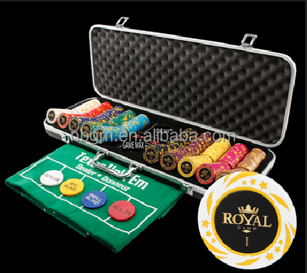 500pcs 14g  whirlwind Poker Chip Set with Black or Sliver Aluminum    Case/Casino Poker Set