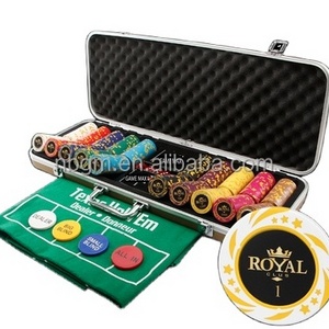 500pcs 14g  whirlwind Poker Chip Set with Black or Sliver Aluminum    Case/Casino Poker Set