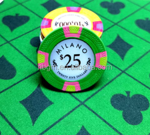 10g    professional  Real  Clay Poker Chips/Casino Poker Chip   --No built-in iron