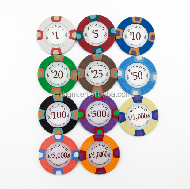 10g Real   clay   Poker Chips  - MILANO  STYLE