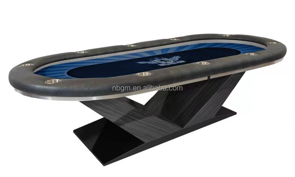 102  Inch  customized  Poker Table with V shape  LEG  in customized