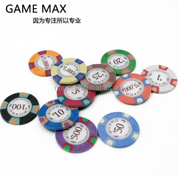 10g Real   clay   Poker Chips  - MILANO  STYLE