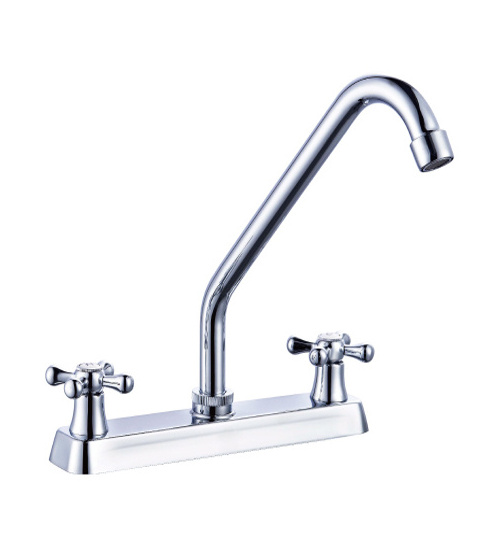 Double Handles Waterfall Kitchen Sink  Faucet, metal bibcock taps, water tap