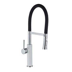 Black Rubber Pipe Single Handle Brass Kitchen Faucet Mixer Pull Down Kitchen Faucet 304 Stainless Steel