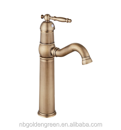 Factory Type Antique Bronze Brushed Gold Bathroom Basin Faucet