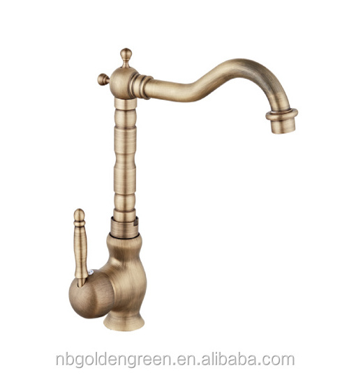 Factory Type Antique Bronze Brushed Gold Bathroom Basin Faucet