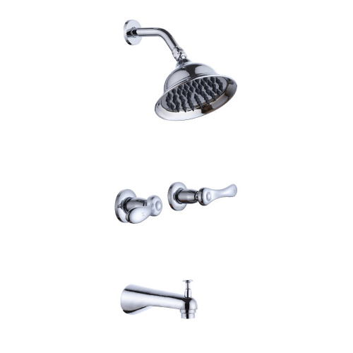 Modern Bathroom shower faucet , lavatory Faucet Mixer Tap with zinc handle, zinc shower head