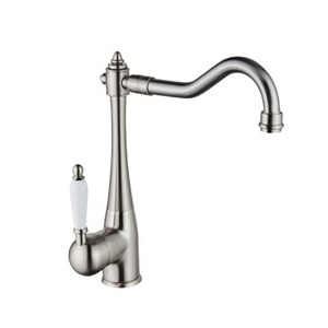 Classic single handle  brass kitchen faucet CHROME FINISH, BRUSH NICKEL