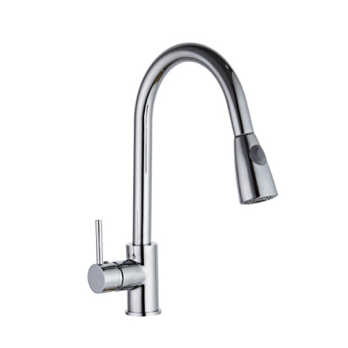 Classic single handle  brass kitchen faucet CHROME FINISH, BRUSH NICKEL