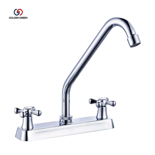 8''  Brass Gooseneck Kitchen Faucet  Mixer, Pull Down Kitchen Faucet