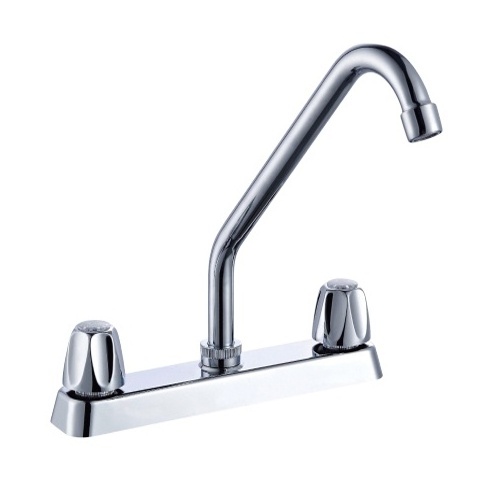 8''  Brass Gooseneck Kitchen Faucet  Mixer, Pull Down Kitchen Faucet