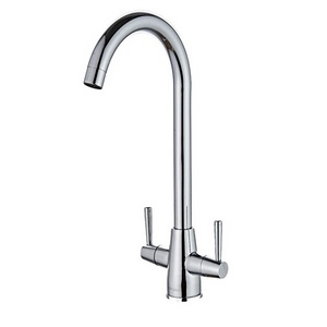 Latest Hot Cold Water Tap Brass Goose Neck  Kitchen Faucet, Industrial Kitchen Faucet