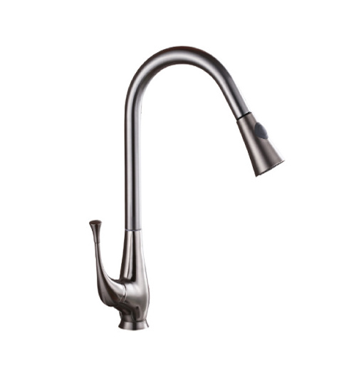 Latest Hot Cold Water Tap Brass Goose Neck  Kitchen Faucet, Industrial Kitchen Faucet