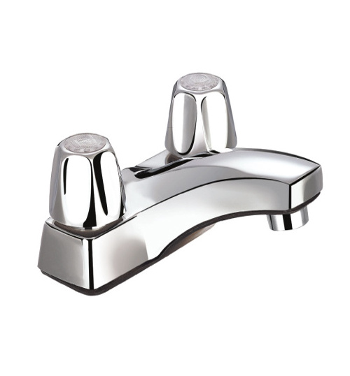 Two Cross handles chrome finish bathroom plastic faucet, basin tap