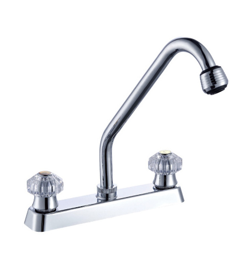 Double Handles Waterfall Kitchen Sink  Faucet, metal bibcock taps, water tap