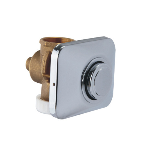 Wholesale Commercial Total Brass Stop Flush  Valves  Shower Valve Brass Time Delay Urinal Push Button Self Closing Valve for Bat