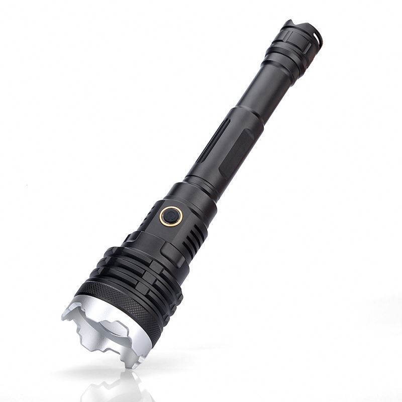 GOLDMORE1 New XHP160 110 strong light flashlight 16-core LED telescopic zoom with charging treasure power display flashlight