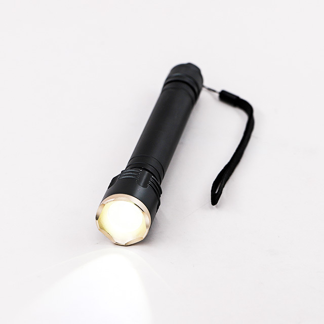 Goldmore1 LED Aluminum Alloy Flashlight 3 Lighting Modes Light With Tail Rope Focus Function For Camping and Indoor