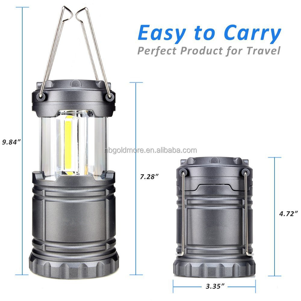 COB telescopic camping lantern lamp with 3pcs magnet