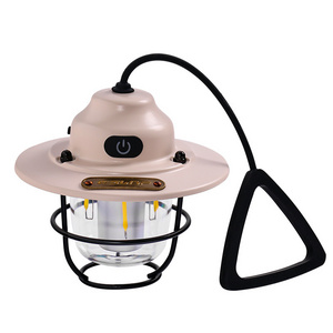 Goldmore4   Led Waterproof Mini Portable Emergency Tent Lamp Usb Retro Camping Light With Hook Rechargeable Tent Outdoor lights