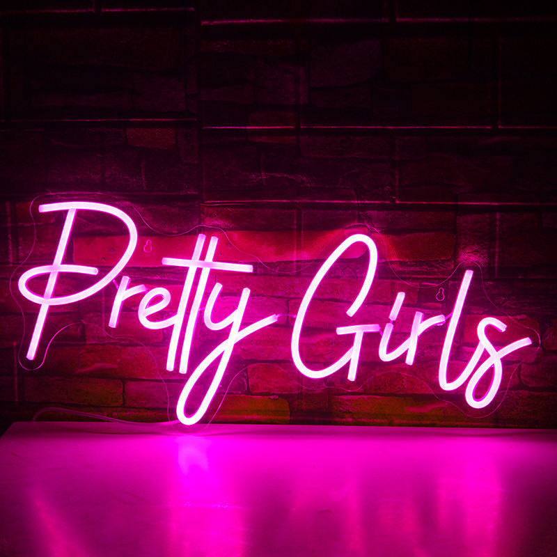 Pretty Girls Sign LED Neon Light Wall Art For Room Decor Halloween Party Bar shop happy birthday neon rgb custom made neon sign