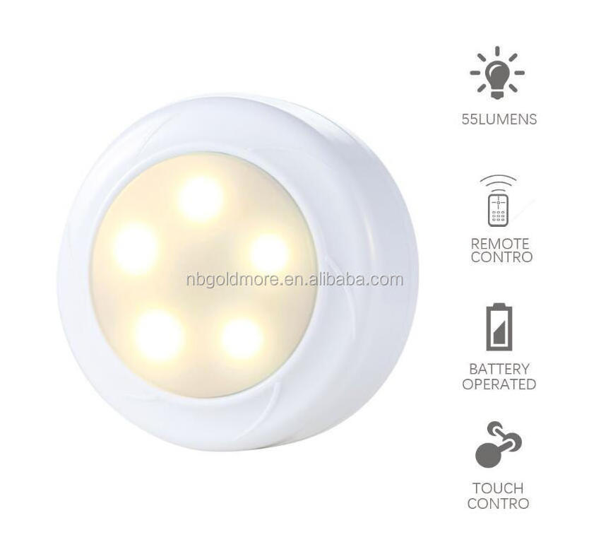 Goldmore Remote Control Wireless LED Puck Lights, Closet Lights  Battery Operated,Kitchen Under Cabinet Light for Night light