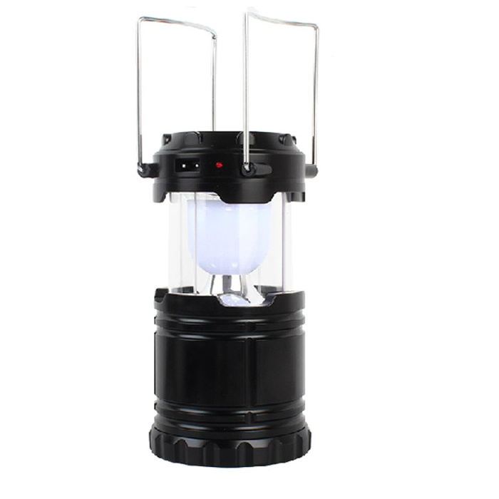 Ningbo rechargeable telescopic 6 led solar camping lantern with USB