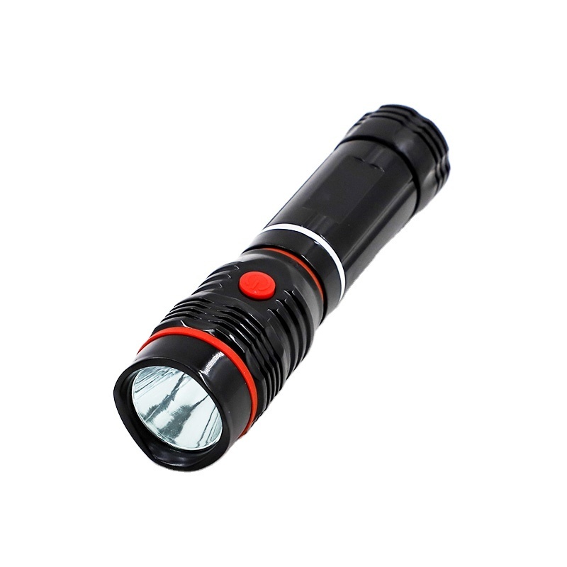 Hot Sale GOLDMORE LED COB Flashlight Battery Powered with Magnet Black Body Stretchable ABS Light