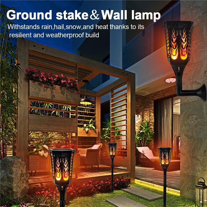 Goldmore  waterproof 96 LED Outdoor Dancing Flickering Torches flame solar garden light