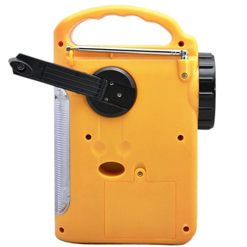 Outdoor Emergency Hand Crank Solar Dynamo Radio Portable AM FM Radios Phone Charger With 5 LED Flashlight Emergency Lamp