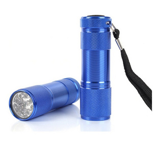 Goldmore Aluminium AAA Dry Battery Powered 9LED Mini Flashlight for Camping, Hiking, Emergency, Hunting