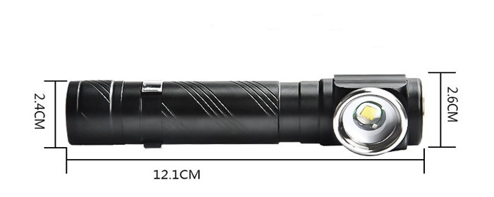 Goldmore3 1200MAH T6 USB Rechargeable LED flashlight,3 modes Adjustable Telescopic Focusing LED Tactical Flashlight