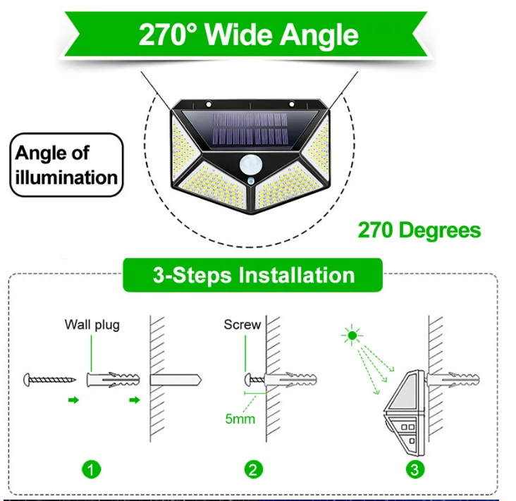 Goldmore4  Solar powered LED Garden Light pathway Outdoor waterproof Solar Garden Lawn Lights  Outdoor Waterproof Motion Sensor