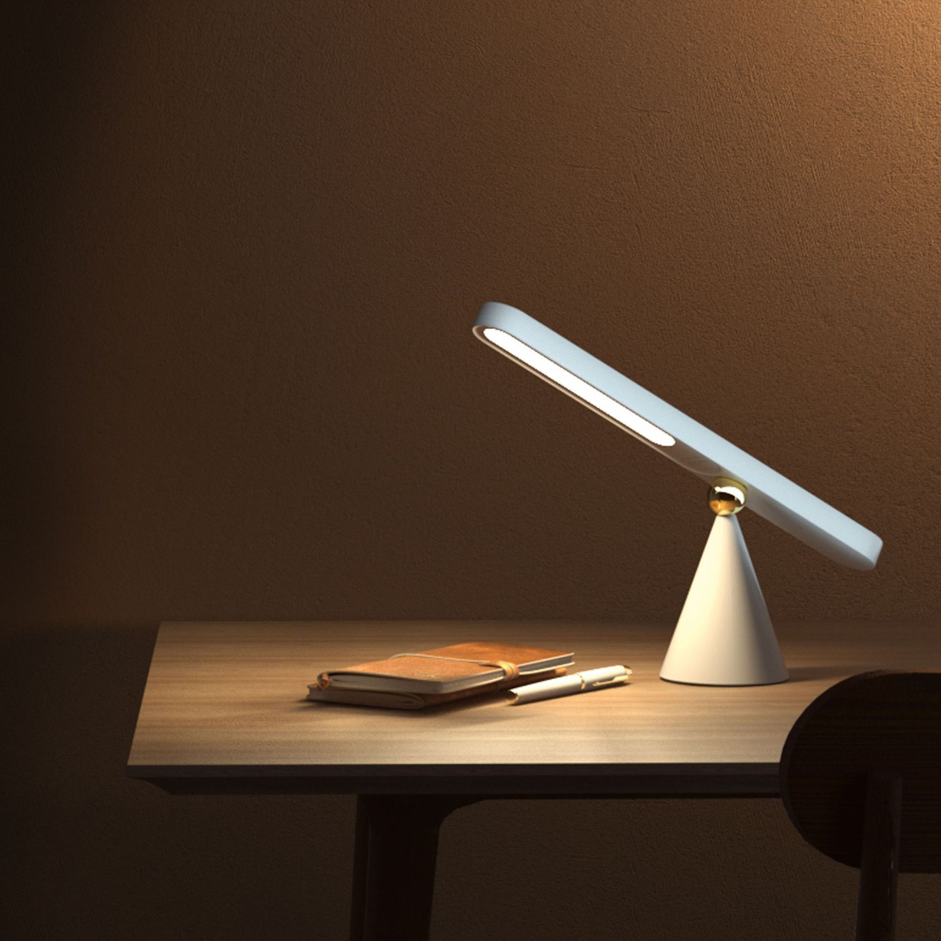 Goldmore4 rechargeable LED for study wall and bankers target wireless work desktop use with 3 modes of brightness desk lamp