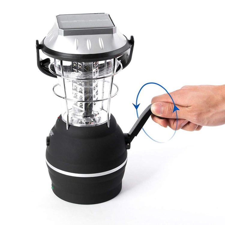 Best Outdoor LED dynamo camping lantern 36 LED rechargeable solar Lantern Solar hand crank camping Light