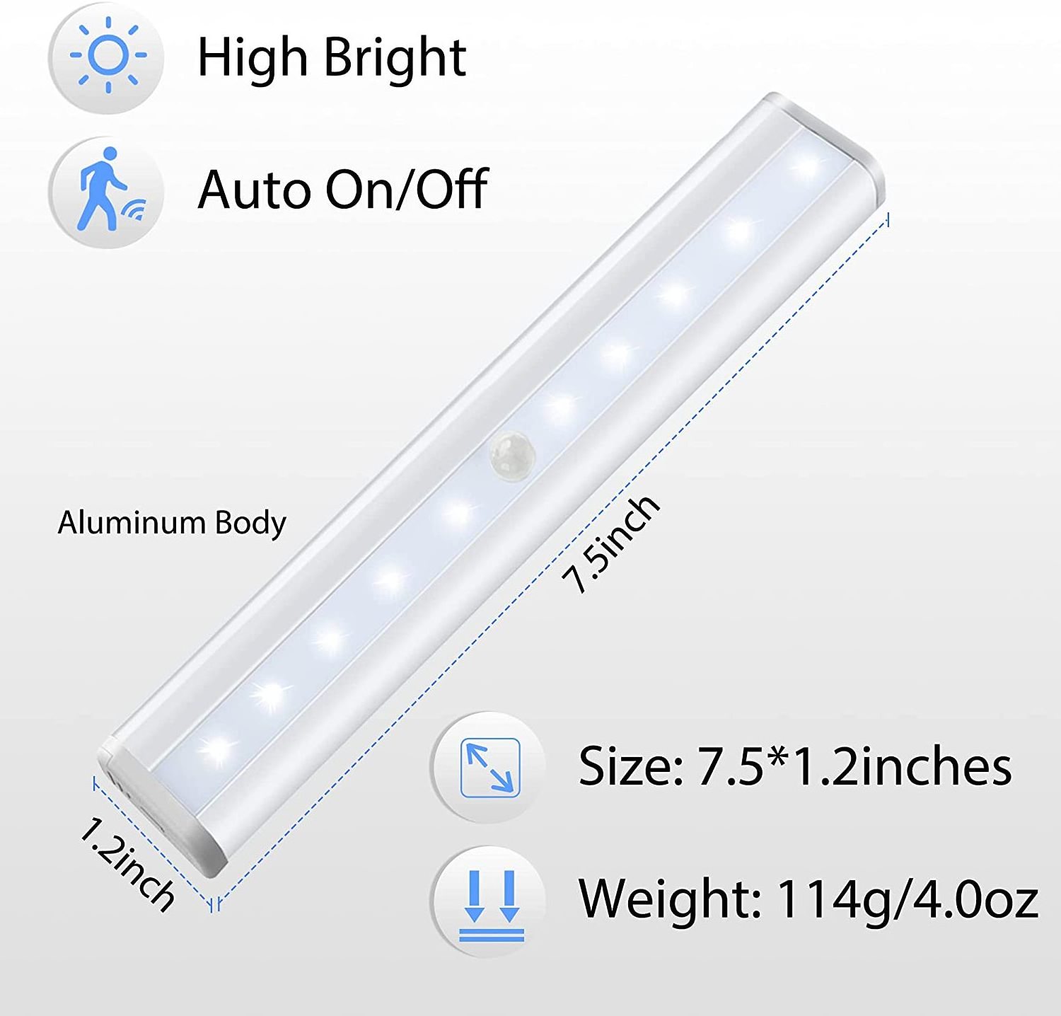 Goldmore LED Closet Light Motion Sensor Activated for Cabinet