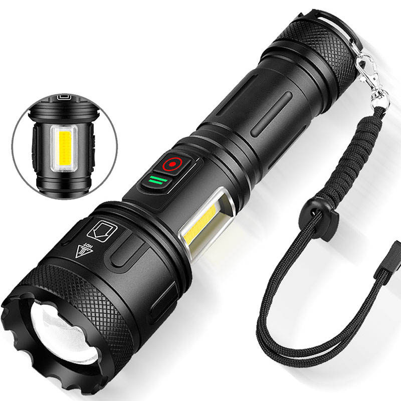 GOLDMORE1 10000 lumens 7 mode waterproof tactical led flashlight flash Xhp160 USB rechargeable outdoor camping flashlight